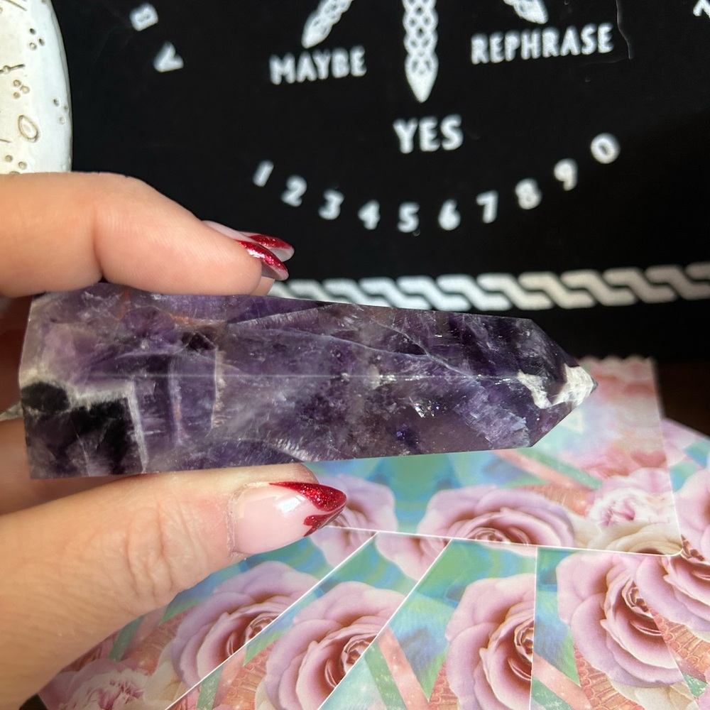 Dream Amethyst Crystal Tower - Purple Crystal Home Accent - Picture 2 of 10